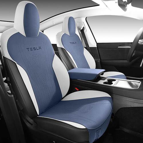 高档专车专用ModelYModel3马鞍垫汽车坐垫翻毛皮透气轻奢