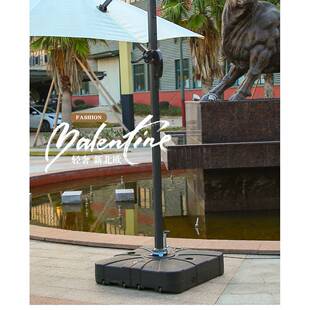 大号罗马伞户外固定圆形伞底座塑料注水注沙商用方形底座