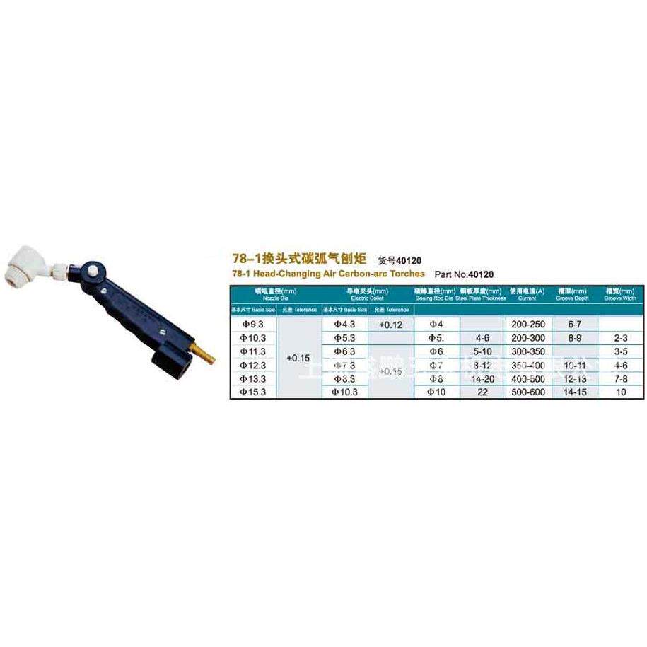 工字牌TH78-1手持式碳弧气刨炬气刨枪上海焊割工具厂出品