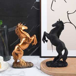腾空马桌面装饰品酒柜书柜马到成功树脂工艺品摆件手工造型居家
