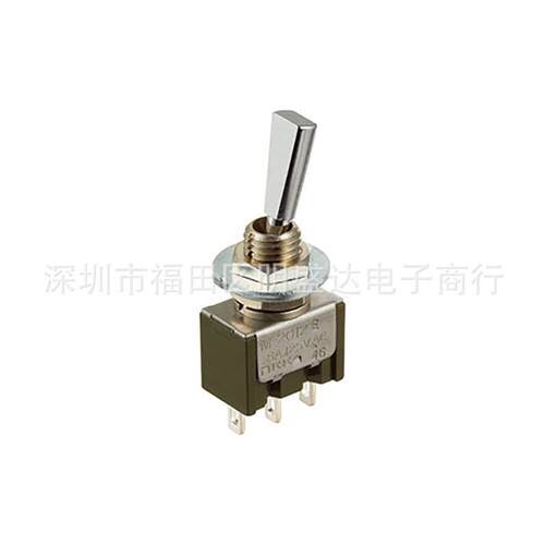 NKK开关M-2012E 摇臂开关M2012ES4W01 扁柄 3脚2档 ON-ON 电流6A