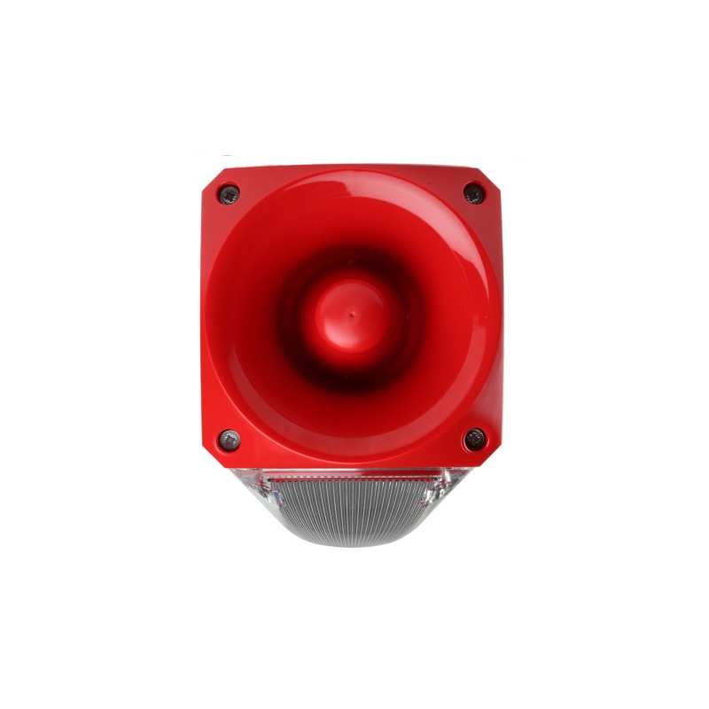 klaxon 18-980573 报警器红色灯身透明灯罩110V230V 105dB64音调