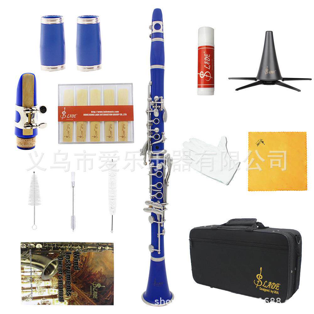 热卖单簧管乐器学生成人初学者专业降b调单簧管17键镀镍黑管