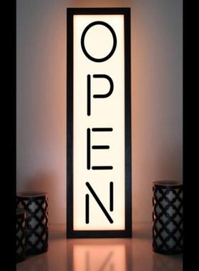 OPEN灯箱lightbox创意夜灯led灯家居装饰气氛台灯灯箱