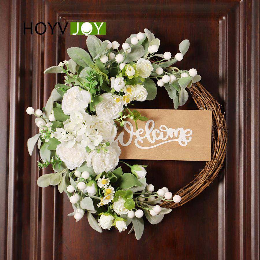 春季庭院仿真花牡丹花环藤圈家居人造仿真兔耳叶迎宾牌花环,机械设备,其他机械设备,淘宝优惠券,粉丝福利购,淘宝优惠卷