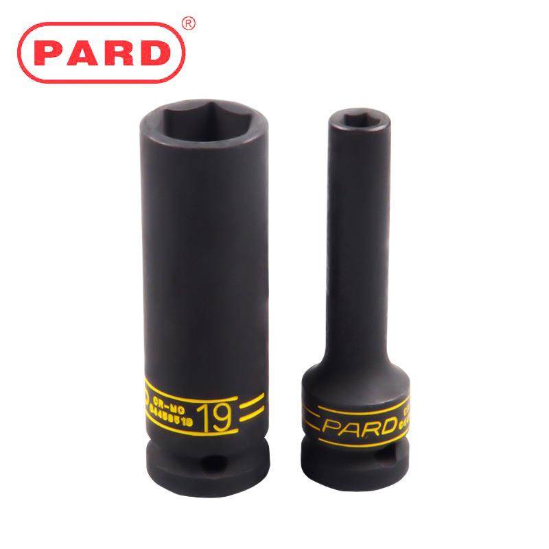 PARD气动六角加长套筒1/2方榫重型套筒头铬钼钢外六方套筒85mm长