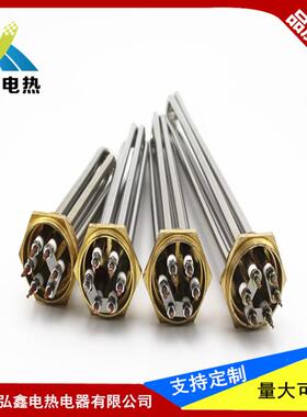 DN502寸不锈钢六角头加热管水箱法兰电加热管发热管配罩壳