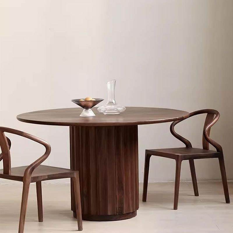 北美黑胡桃实木餐桌圆桌艺术餐桌意式极简大圆餐桌北欧简约饭桌,3C数码配件,USB灯,淘宝优惠券,粉丝福利购,淘宝优惠卷