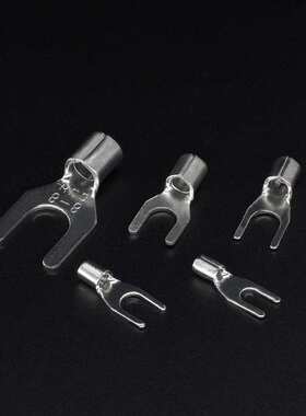 CJH裸端子SNB1.25-4S/M/L紫铜0.7厚1000个冷压叉形接线头线耳端头