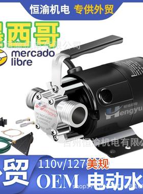 外贸墨西哥110v美规便携式电动抽油泵Bomba De Transfere水转移泵