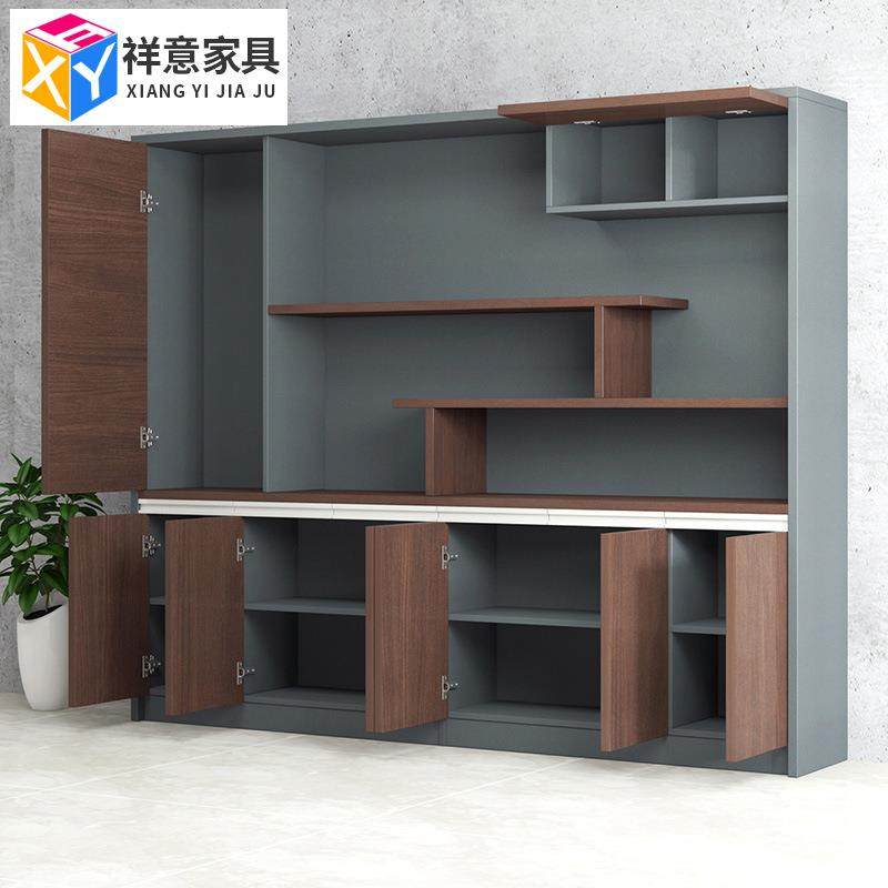 办公文件柜六门书柜组合板式落地办公柜资料柜储物柜办公家具