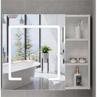 0J免打孔太空铝智能镜柜浴室挂墙式镜子收纳置物储物柜可定制镜