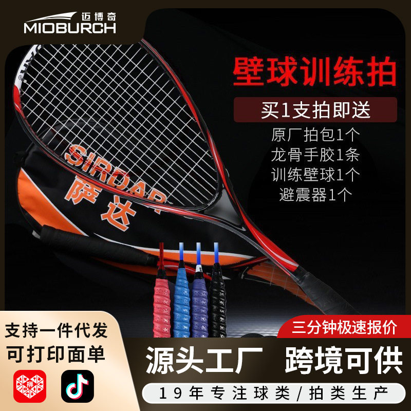 壁球拍超轻碳素复合单支球拍初学者训练专业比赛成人套装专业训练