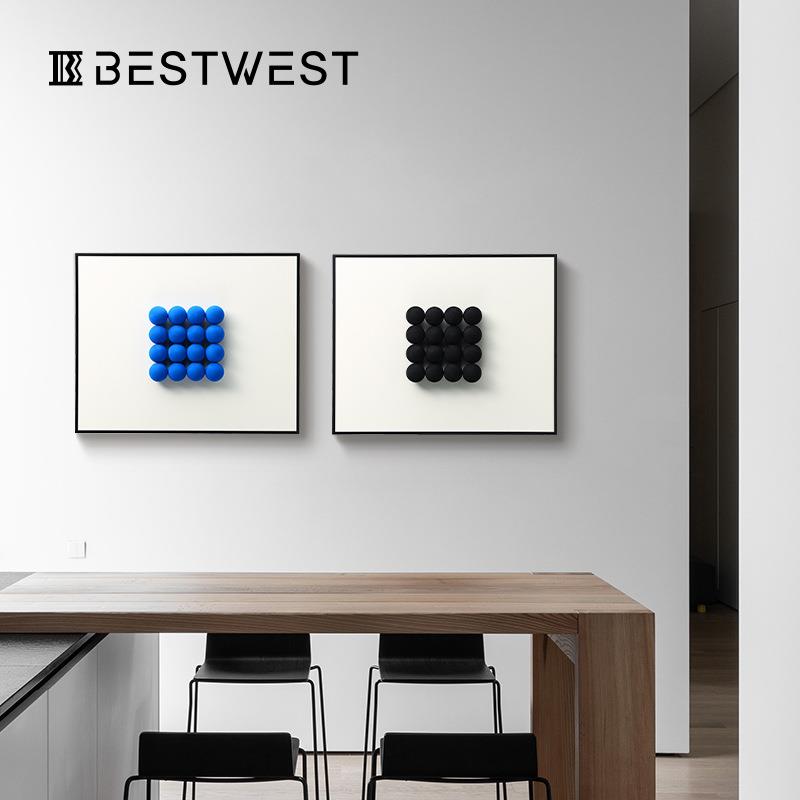 Best west 简约高档客厅立体装饰画 设计师家居软装沙发墙壁挂画