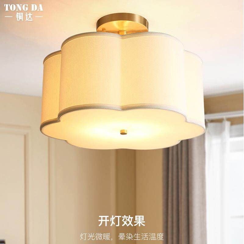 美式儿童卧室吸顶灯现代简约房间书房田园吸顶灯复式楼过道门口灯