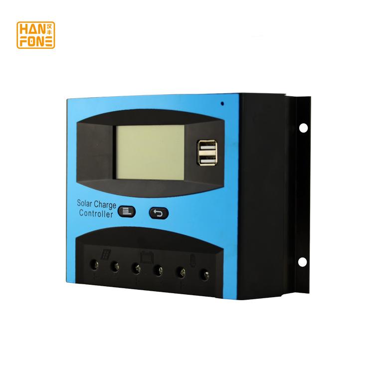 太阳能充放电控制器40A带快充双USB充放电12V24V电池充电器外贸