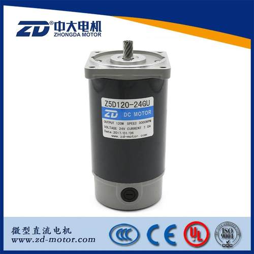 ZD中大电机90mm120W12V/24V微型直流有刷减速电动机小型电机马达