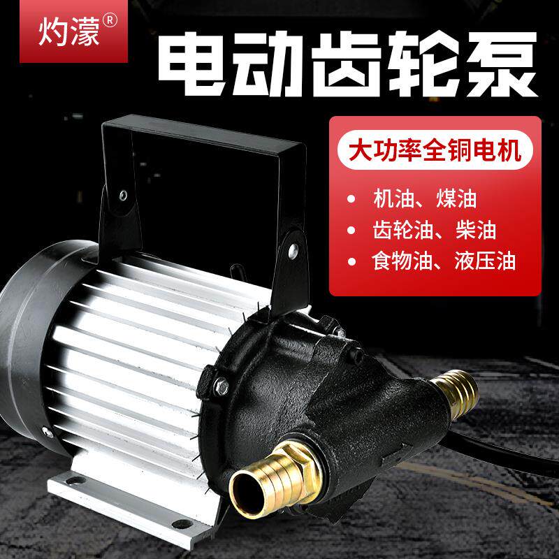 灼濛电动抽油泵柴油12v24v220v自吸泵液压油抽油机机油泵齿轮泵