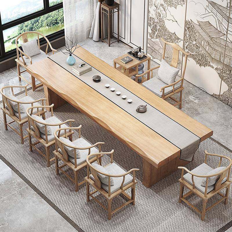 实木大板茶桌椅组合一桌五椅新中式办公桌简约现代客厅茶几台家用,节庆用品/礼品,新娘配件,淘宝优惠券,粉丝福利购,淘宝优惠卷