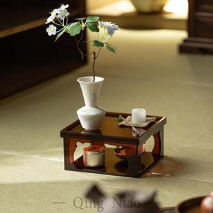 如意花架轻奢高级感亚克力茶具收纳架客厅置物架摆件家用茶道配件