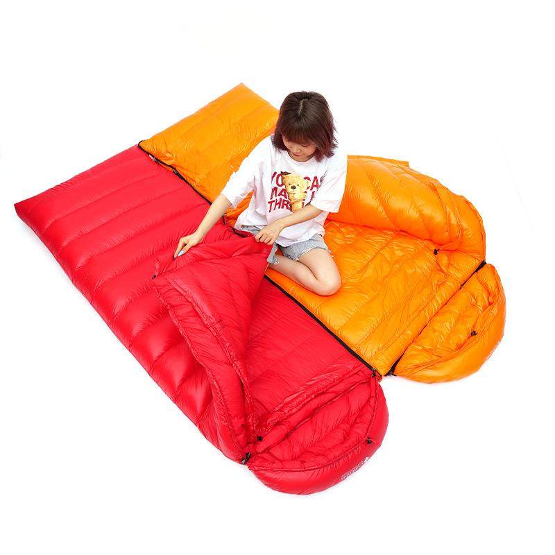 魔蝎鹅绒丝睡袋成人冬户外旅行露营零下30度极寒保暖室内午休防寒