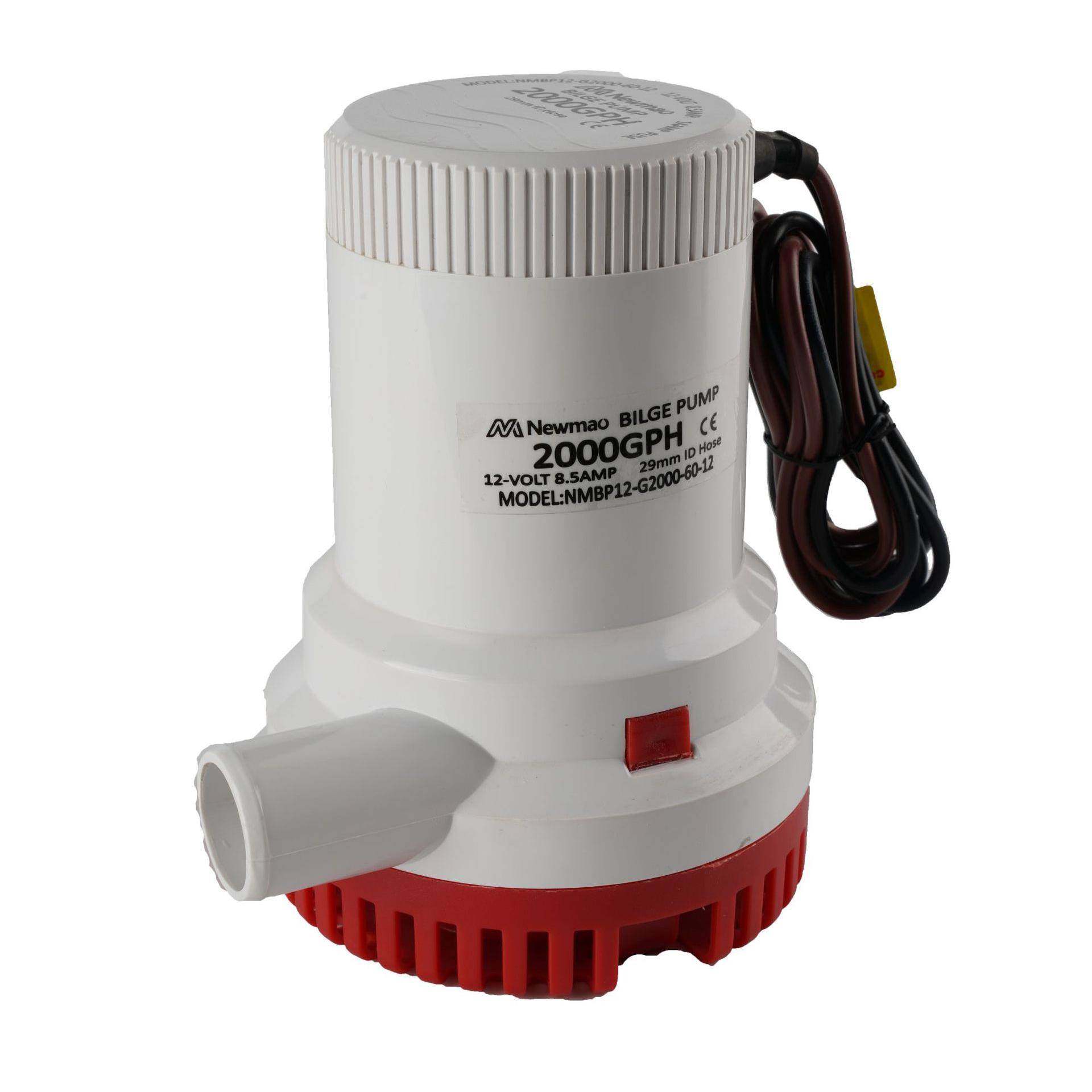 Newmao纽茂2000GPH舱底排水泵潜水泵12V24V直流游艇快艇配件