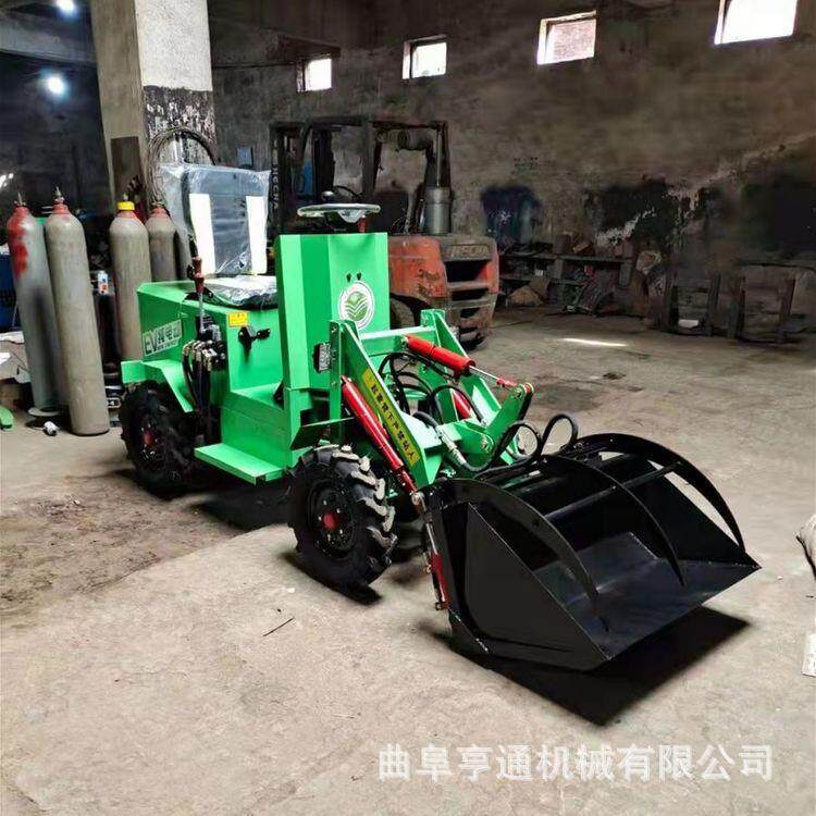 电动环保装载机养殖场抓草铲料机农用小铲车