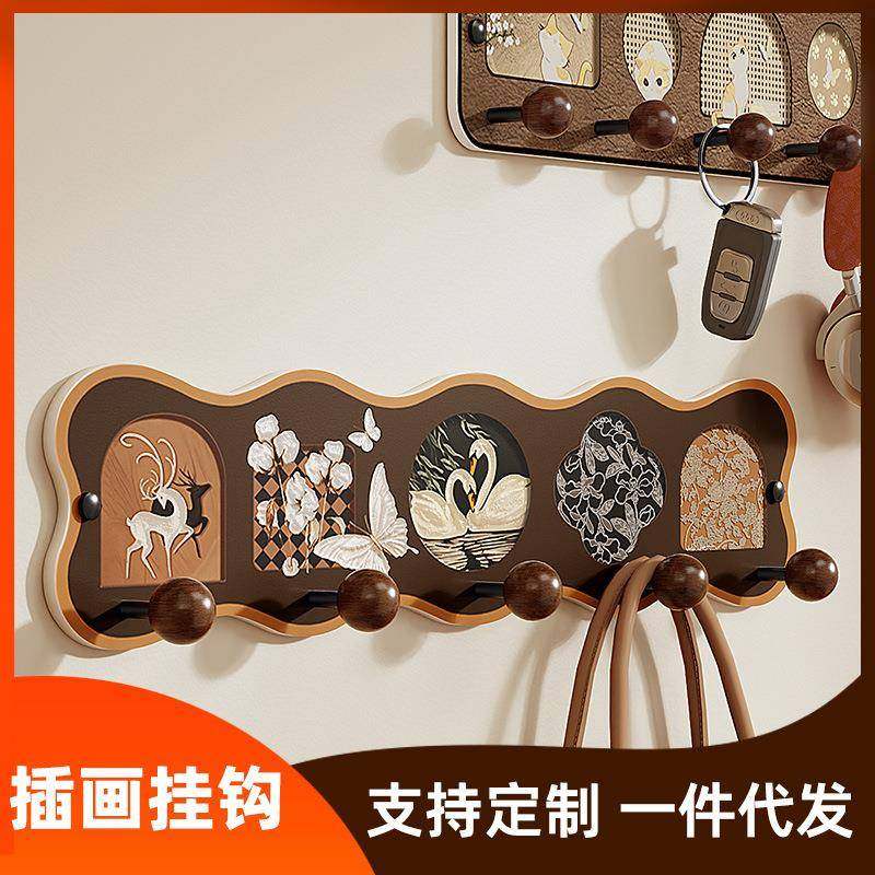 中古风装饰画挂钩客厅墙上免打孔置物挂架打印画芯森系插画挂衣钩,农用物资,其他肥料,淘宝优惠券,粉丝福利购,淘宝优惠卷