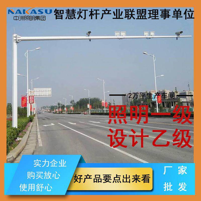 电子监控立杆抓拍杆信号杆热镀锌八角监控杆交通路灯杆灯饰