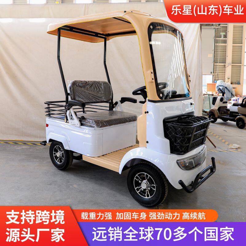 封闭式带棚电动四轮车城乡通勤代步车成人短途出行电动四轮车