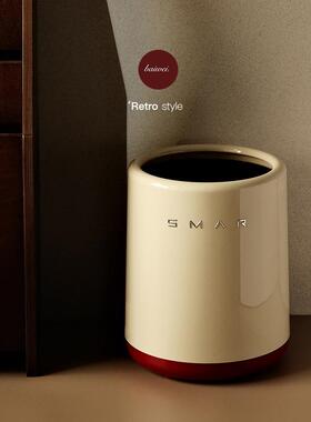 垃圾桶家用客厅厨房卫生间卧室办公室轻奢奶油纸篓厕所书房收纳桶
