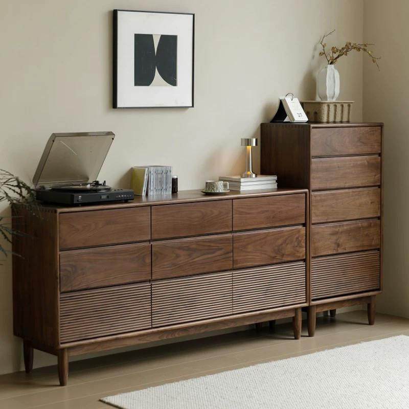 fLE黑胡桃色九斗柜全实木卧室床尾柜现代简约储物柜抽屉床边柜子,纺织面料/辅料/配套,纺织机械配件,淘宝优惠券,粉丝福利购,淘宝优惠卷