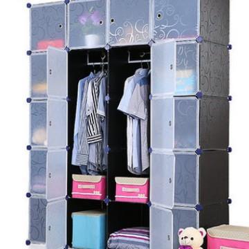 卧室简易组合衣柜自由收纳组装塑料衣服整理柜家居用品