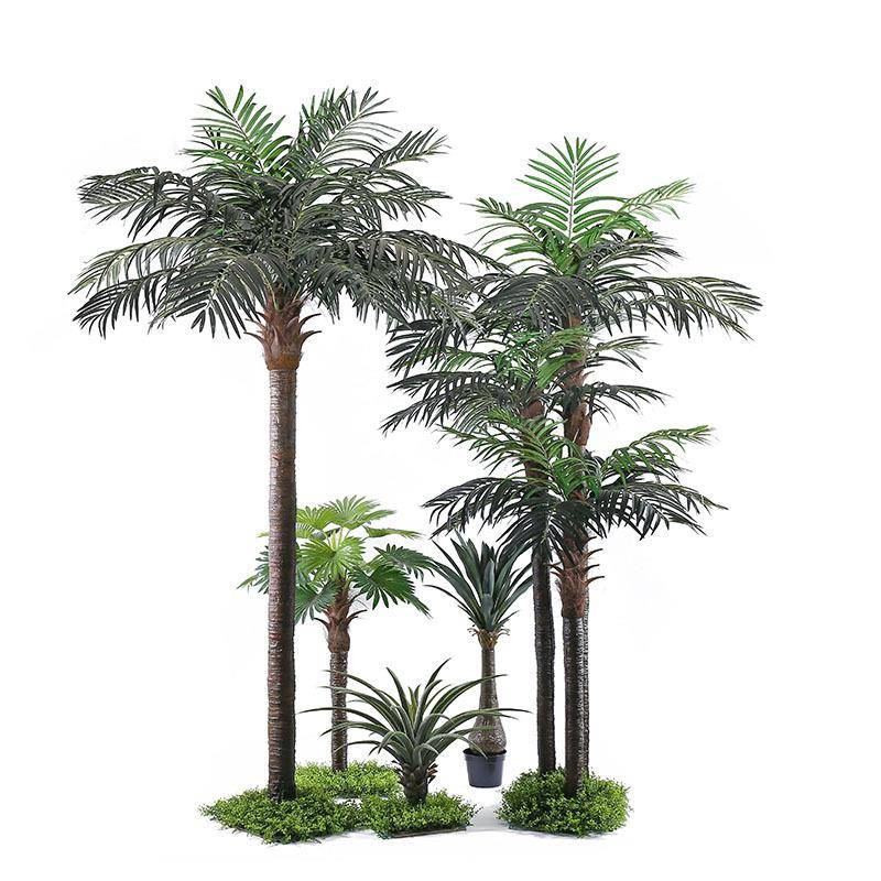 现代简约装饰仿真椰子树塑料芭蕉绿植无异味办公摆饰棕榈扇葵