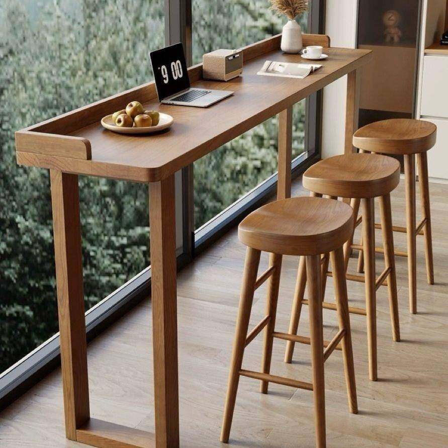 北欧风实木吧台桌家用阳台高脚桌长桌靠窗轻奢窄条桌客厅沙发边桌,节庆用品/礼品,新娘配件,淘宝优惠券,粉丝福利购,淘宝优惠卷