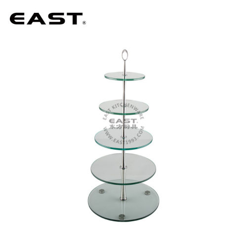 五层精钻玻璃点心架【EAST东方厨具】酒店设备