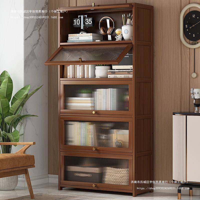 书架一体靠墙多层简易落地置物架家用儿童学生带门书柜储物展示柜,纺织面料/辅料/配套,纺织机械配件,淘宝优惠券,粉丝福利购,淘宝优惠卷