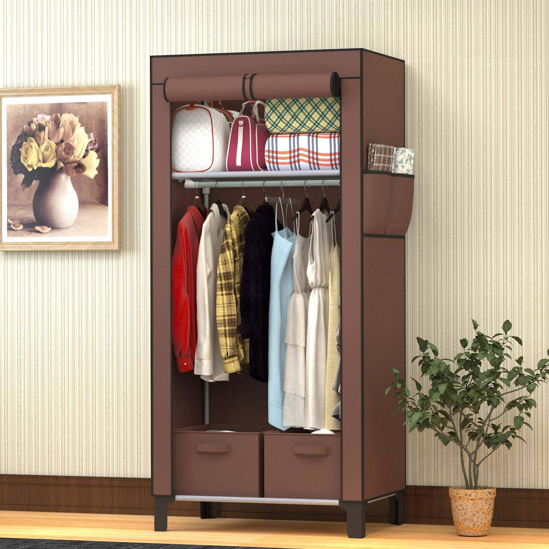 简易衣柜独特大脚布衣柜带抽屉加厚经济型家用卧室出租屋简易衣橱,工业油品/胶粘/化学/实验室用品,其他实验室设备,淘宝优惠券,粉丝福利购,淘宝优惠卷