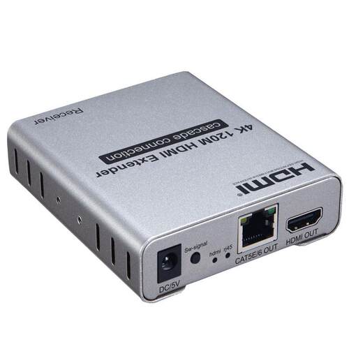 4KHDMI延长器120米hdmi网线延长器发射接收器HDMI转RJ45红外延长