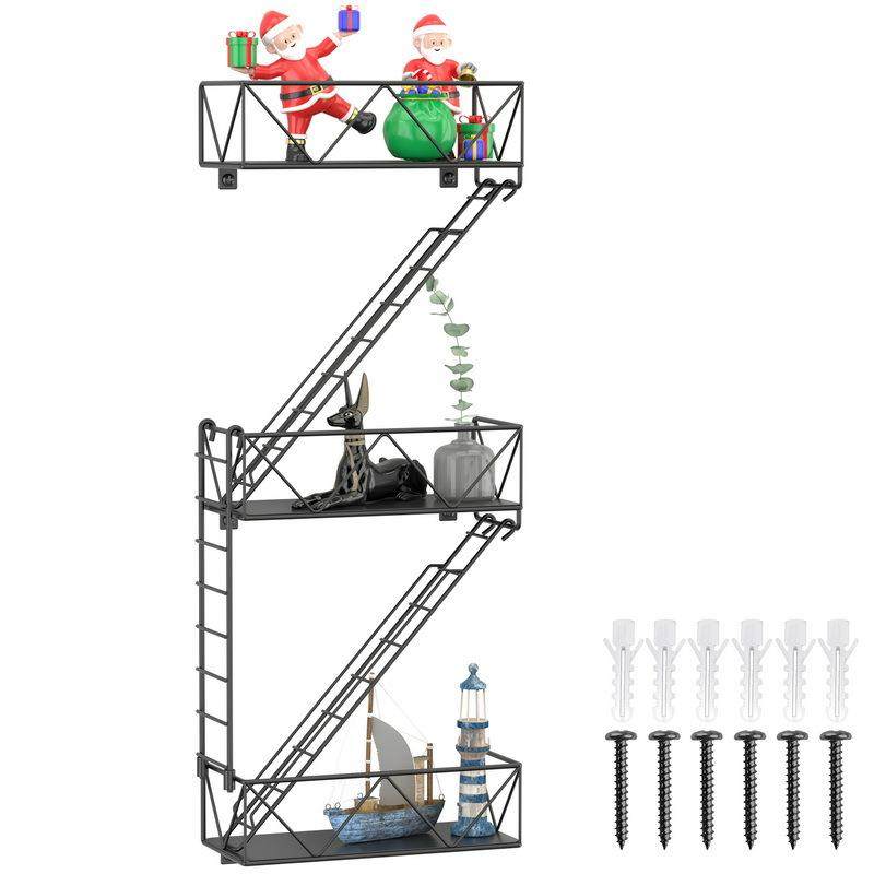 防火逃生黑色墙面货架铁艺展示置物架梯形角架收纳墙面置物,纺织面料/辅料/配套,纺织机械配件,淘宝优惠券,粉丝福利购,淘宝优惠卷