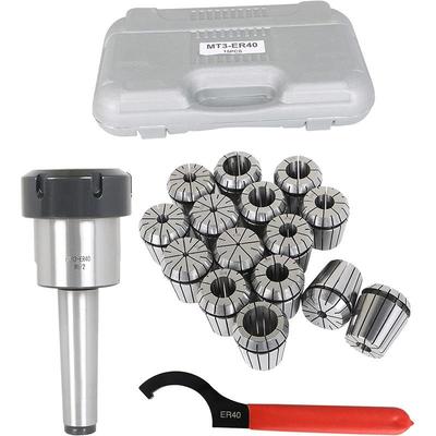 莫氏后拉MT3-ER40-15PCS英制15支装筒夹公制英制螺纹