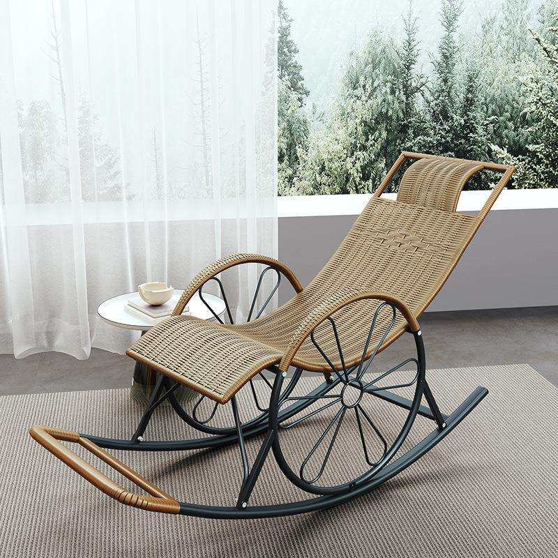 夏季藤椅摇椅家用摇摇椅大人逍遥椅老人阳台休闲躺椅藤编懒人椅子