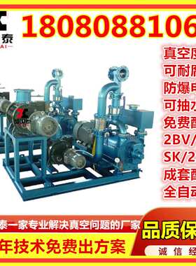 高真空机组无油真空系统纺织厂真空浸渍JZJS-罗茨泵水环泵机组