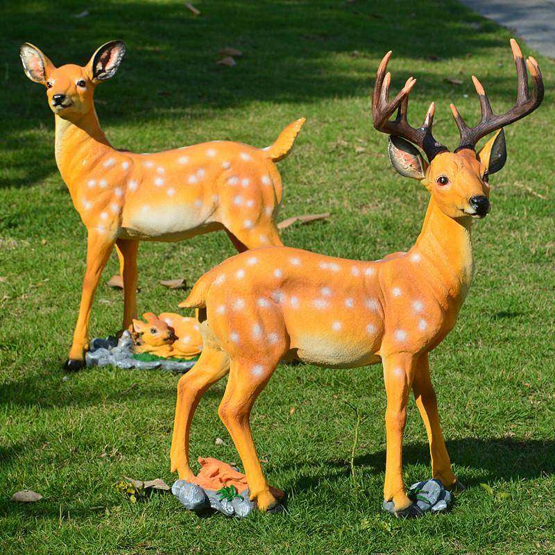梅花鹿摆件花园庭院装饰品家居装饰品橱窗美陈雕塑动物模型工艺品