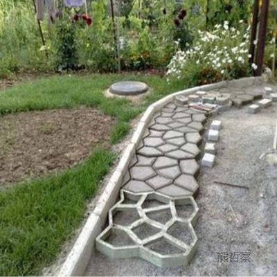 园艺用品工具强化小路造型水泥分割鹅卵石装修拼花路面大石头模具