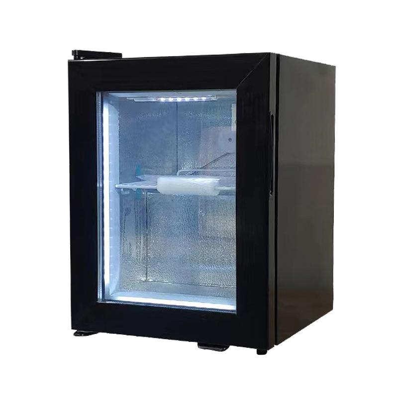 佩捷尔21升玻璃门冰箱商用带锁冰淇淋雪糕展示全冷冻小冰箱静音