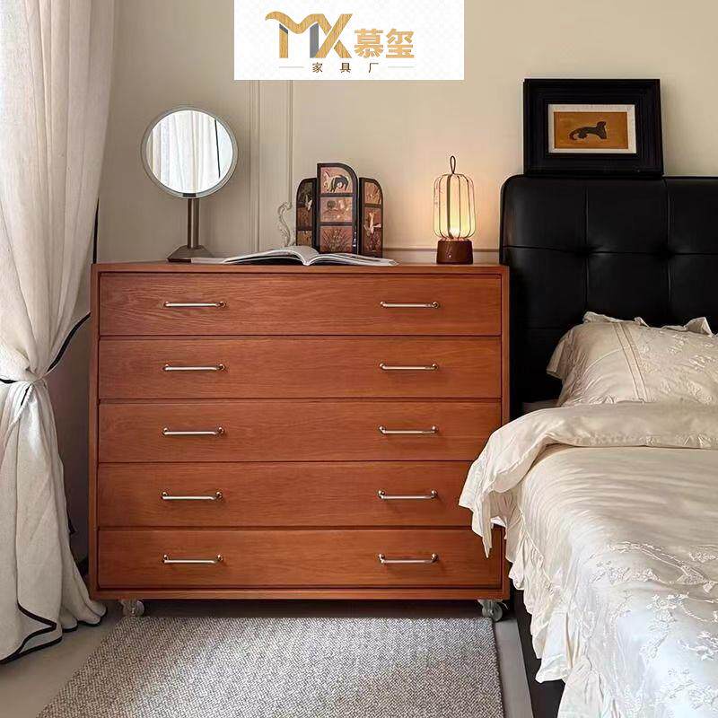 中古斗柜家居卡门柜中古风五斗柜收纳柜置物柜客厅