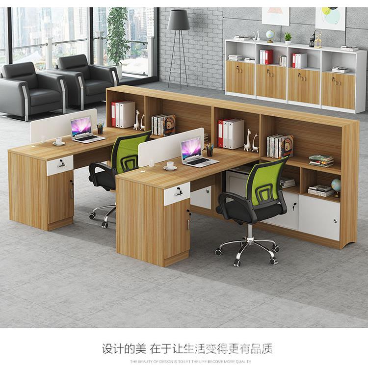 广西直销单人职员办工桌财务办公室员工教师电脑工位带柜办公桌