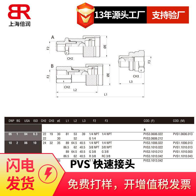 供应意大利DNP PVS (700KG系列) 快速接头
