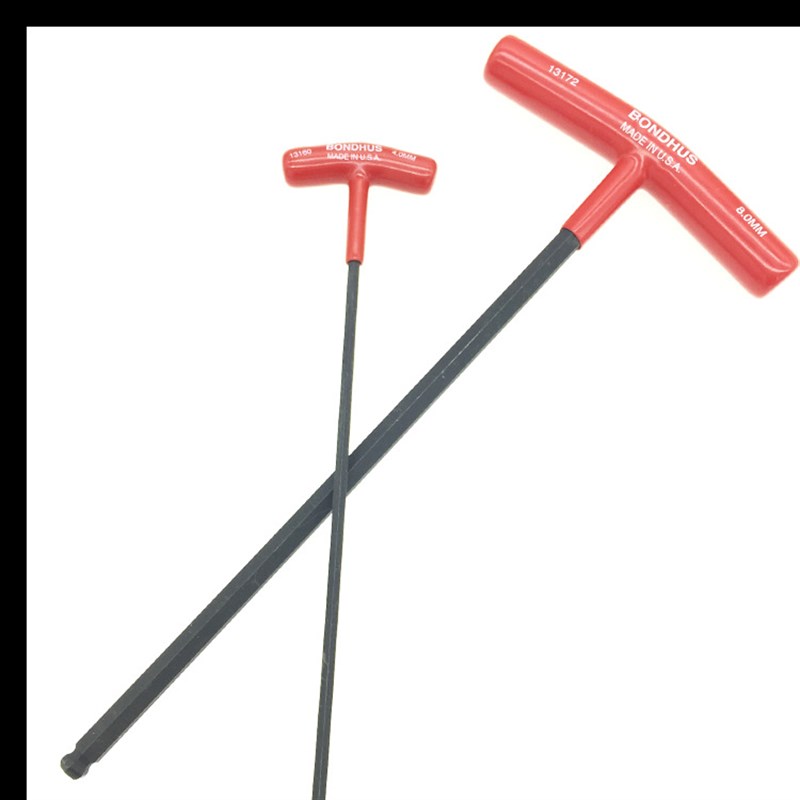 波顿球头T柄内六角扳手,进口BONDHUS圆头加长T型扳手公英制